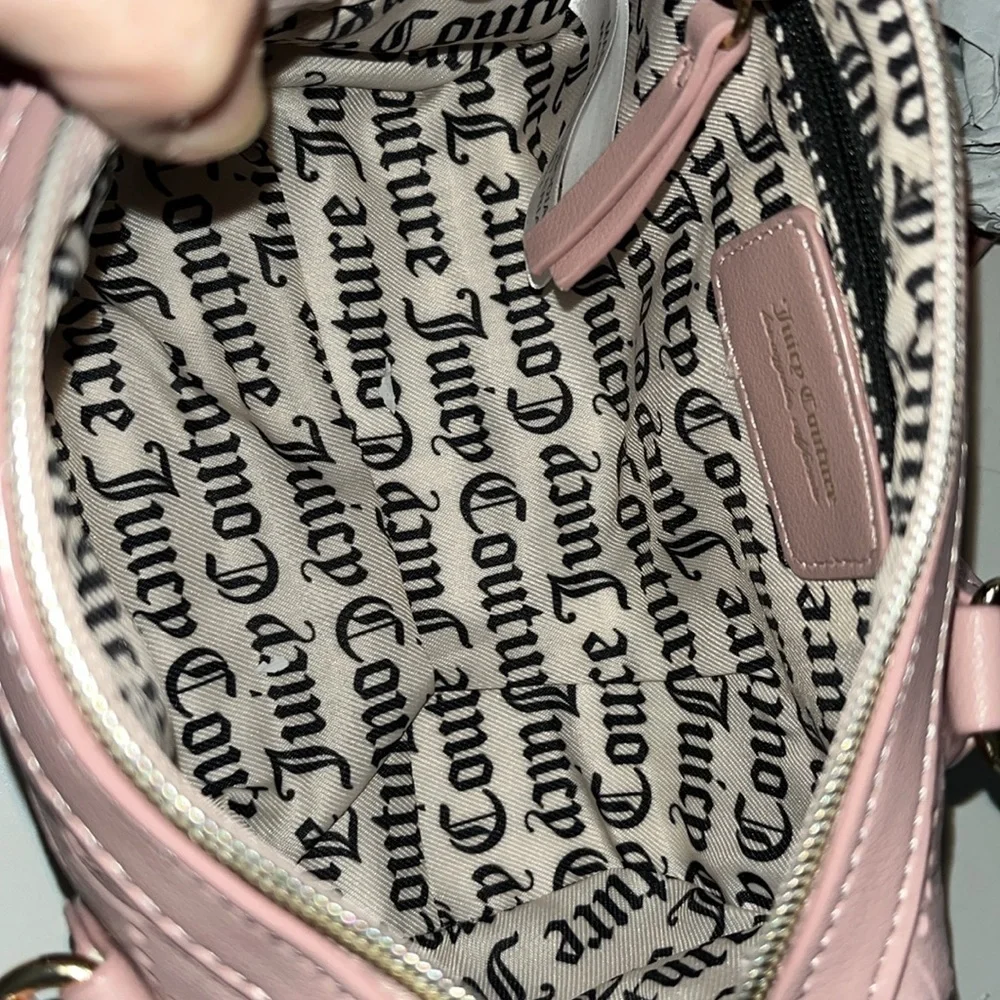 Juicy couture  Satchel  crossbody bag dusty pink  Vegan  gold accents  NWT